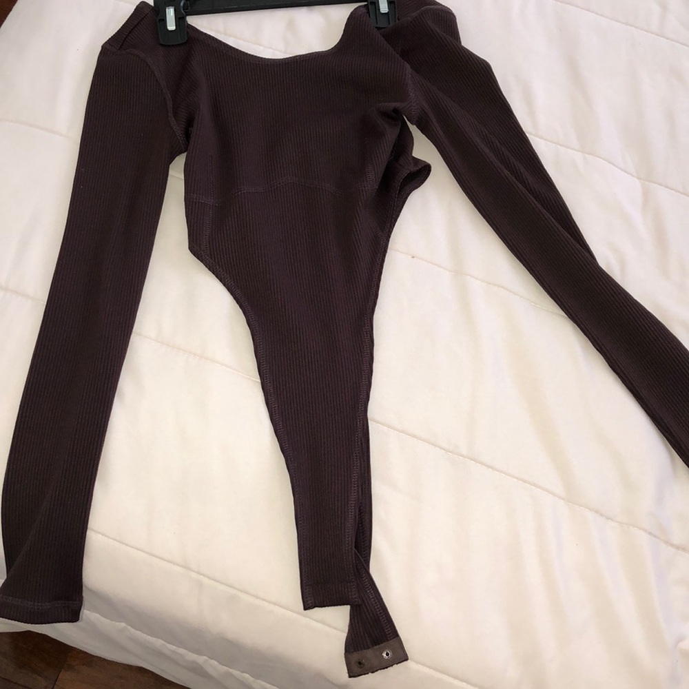 Purple body suit